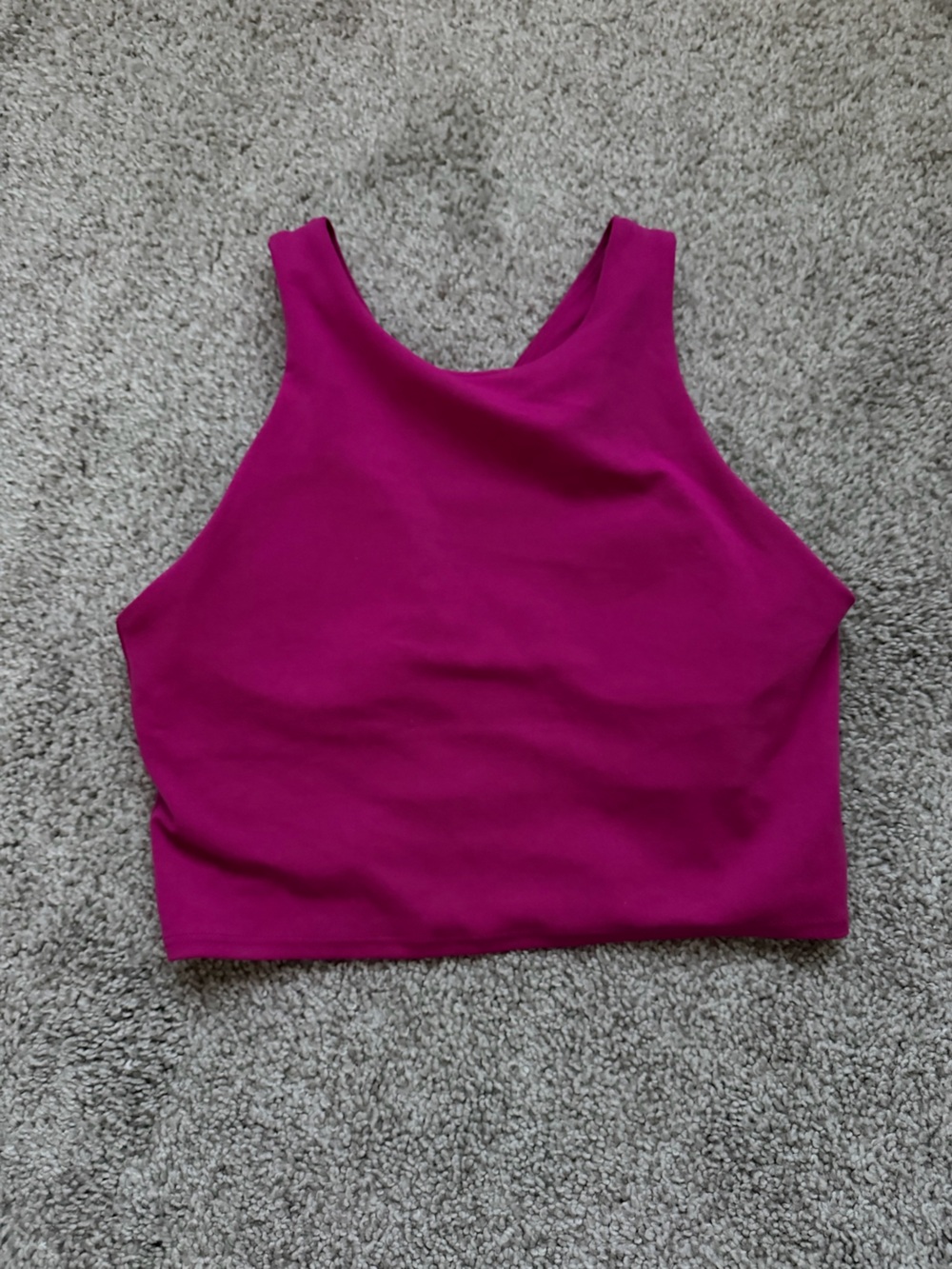 Athleta Bright Magenta Racerback Crop Tank
